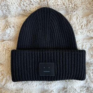 Acne Studios - Black Ribbed Beanie